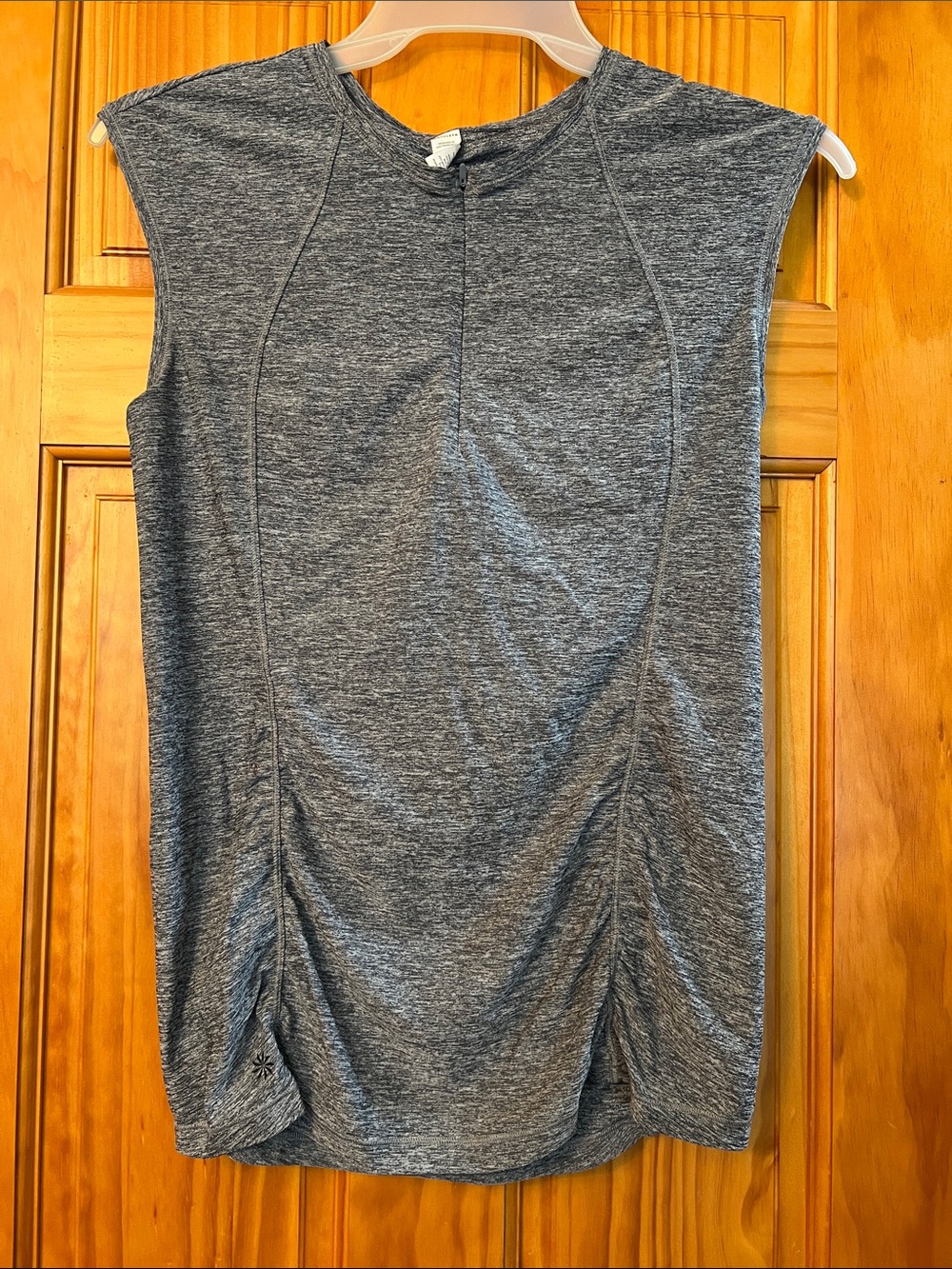 Gray Sleeveless Active, half zip, long length